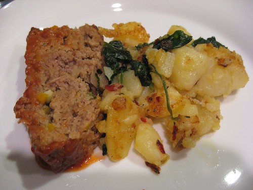 Local ingredients: meatloaf and bubble and squeak