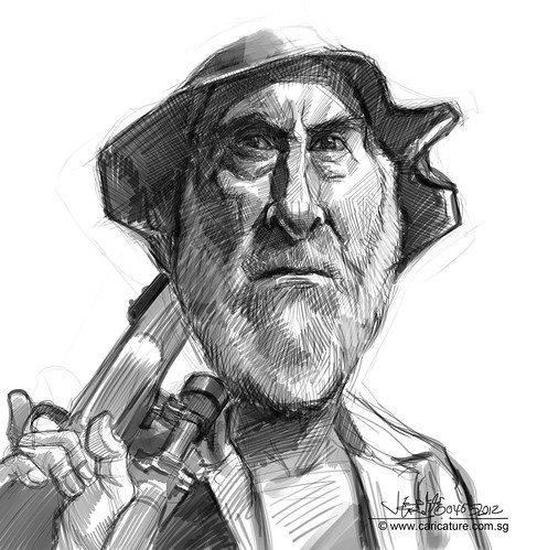 digital caricature sketch of Dale