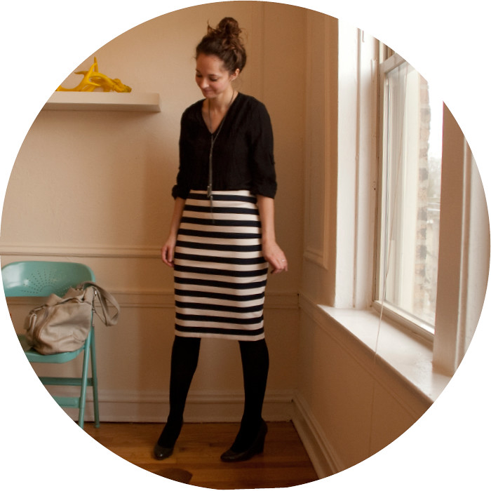 dash dot dotty, striped skirt, navy and black, stripes outfit, ootd, remix, ways to wear stripes