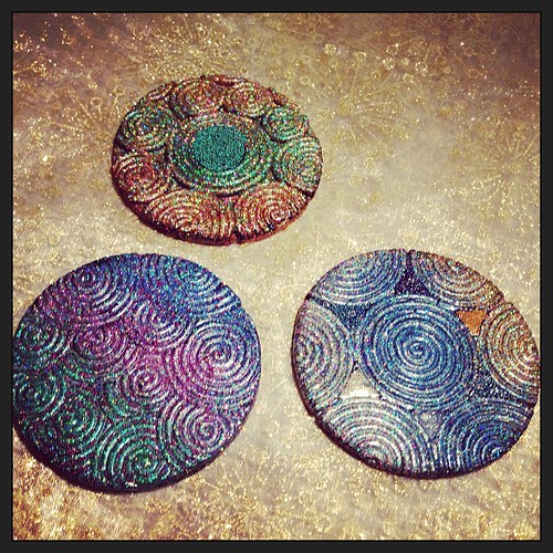 Experimenting with some coaster designs for a maybe etsy moment.