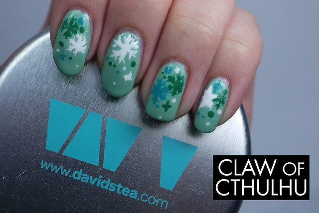 DAVIDsTEA Perfect Mug Inspired Nails - Peppermint Snowfall