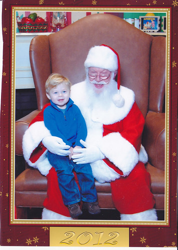 Cole and Santa 2012