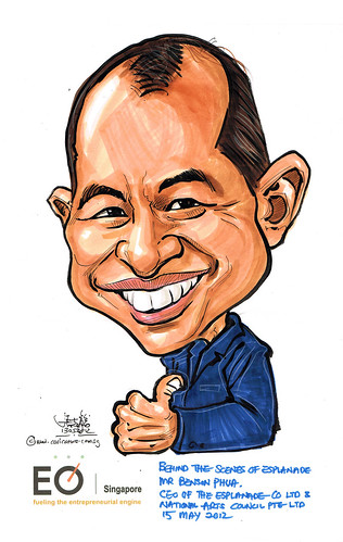 Mr Benson Phua caricature for EO Singapore