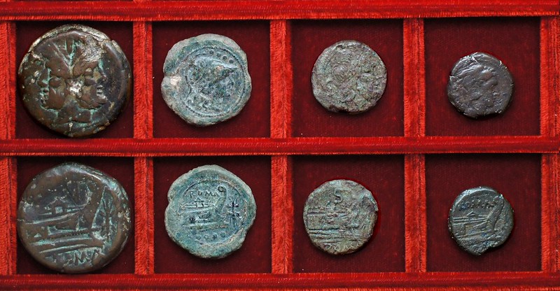 RRC 119 thunderbolt bronzes, Ahala collection, Roman Republic