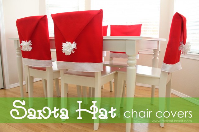 santa hat chair cover