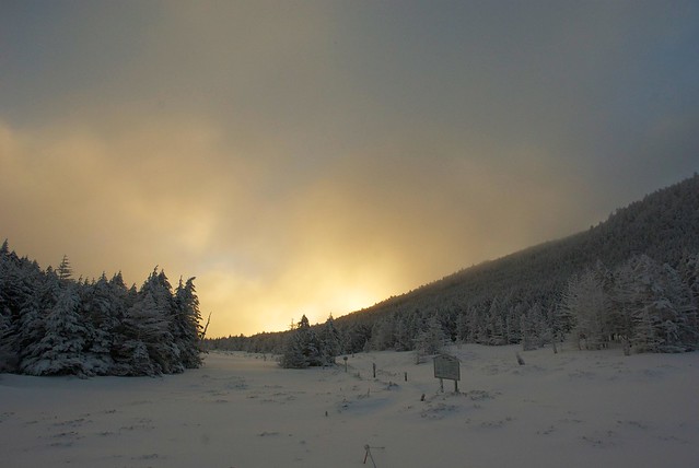縞枯山荘冬の朝