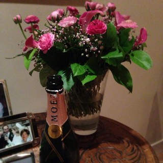 Pink Champagne & Flowers