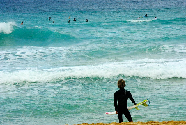 surfing on north shore, oahu