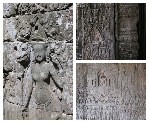 fine details in Bayon Temple