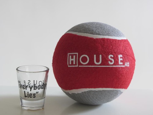 Every Body Lies Shot Glass and House Oversized Tennis Ball