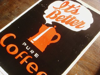 Coffee letterpress poster