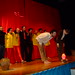Grupo de teatro de Belver de Cinca. Saludando al público al final de la representación