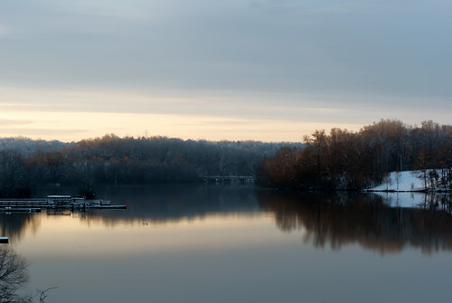 cold early morning over lake by DigiDreamGrafix.com