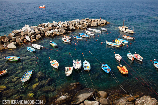 Boats in Riomaggiore Marina | Cinque Terre Italy | Travel Photography