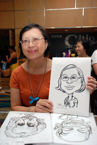 caricature live sketching for Civica Dinner & Dance 2012 - 8