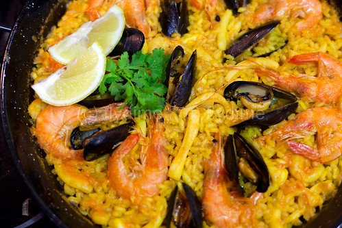 Paella with seafood / Spain