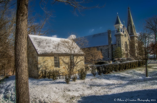 A Light Dusting of Snow - St John's Episcopal Church - Ellicott City, MD by Pillars of Creation Photography