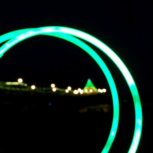 Getting my glow sticks on at the manhattan beach 5k.