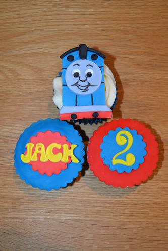 Thomas the Tank Engine cupcakes for Jack's 2nd Birthday