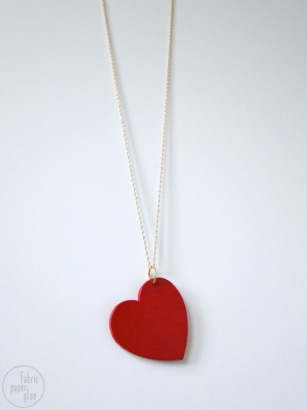 Wood Heart Necklace 8