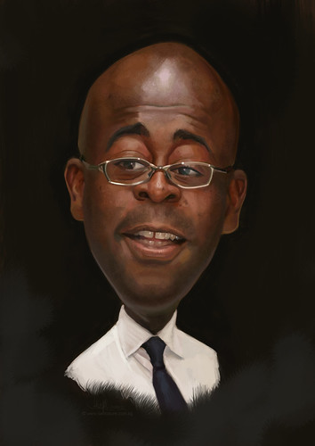 digital caricature of Steve for Hewlett Packard