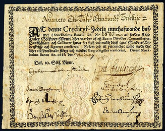 1666 Stockholm banknote