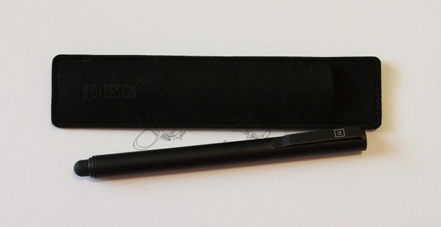 BIGiDESIGN Solid Titanium Pen + Stylus with Sleeve