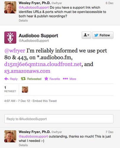AudioBoo Websites and Ports to Unblock
