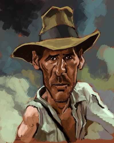 digital caricature of Harrison Ford - 1