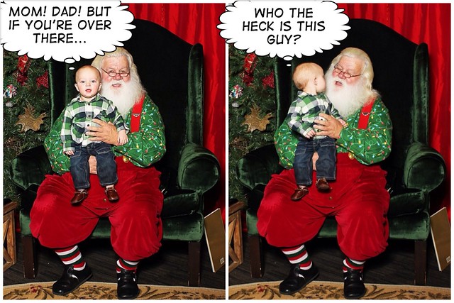 Andrew with Santa Comic