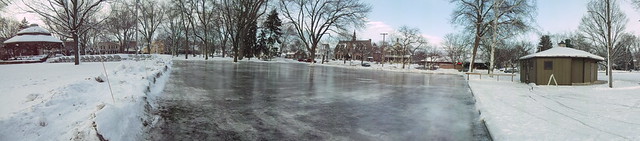 Outdoor skating rink - Panorama photo
