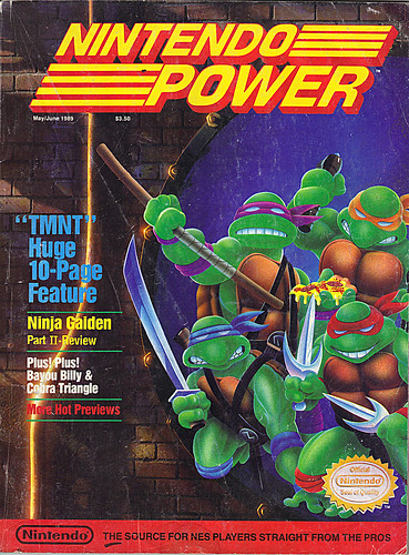 NINTENDO POWER ::  MAY/JUNE 1989 // Vx p.50 " TEENAGE MUTANT NINJA TURTLES " { original review }