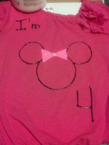 Finished 4th birthday shirt for Lil