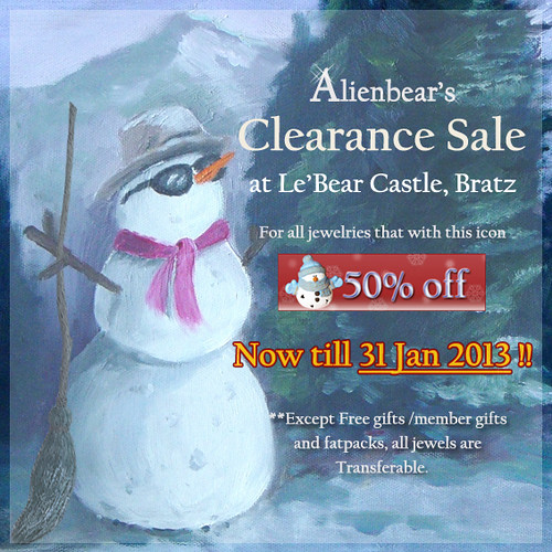 Alienbear's 2012 clearence sale