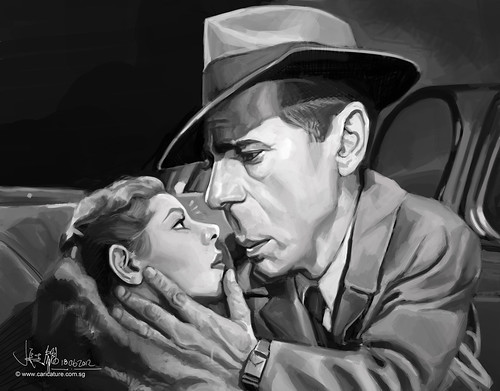 digital caricature painting of Bogart Hemphrey - 3