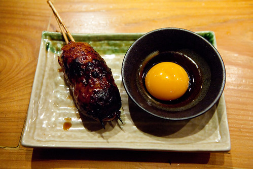Special kitchen meatball with fresh egg yolk sauce