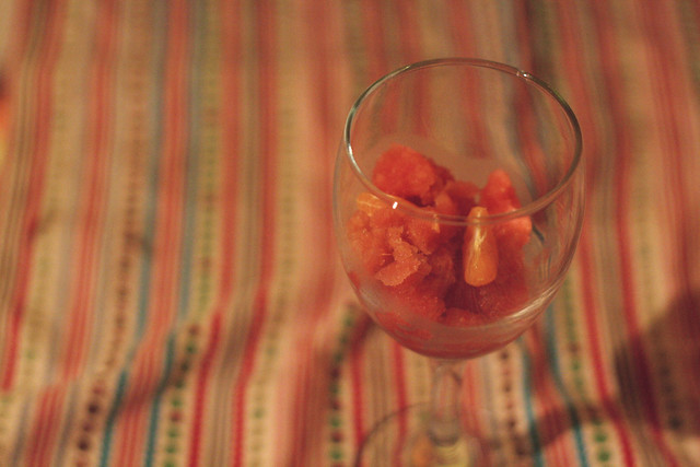 orange pomegranate sorbet