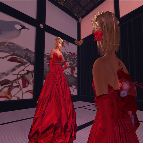 Paris METRO Couture_ Kimono Wedding Red Lotus Pond Gown