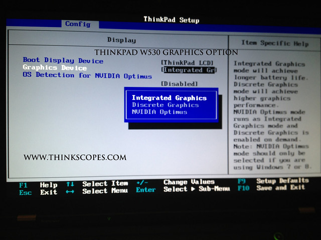ThinkPad W530 display option