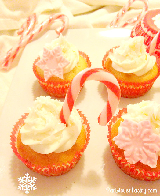 Snowflake & Candy Cane Cupcakes