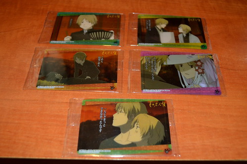 Cards from Natsume wafers.