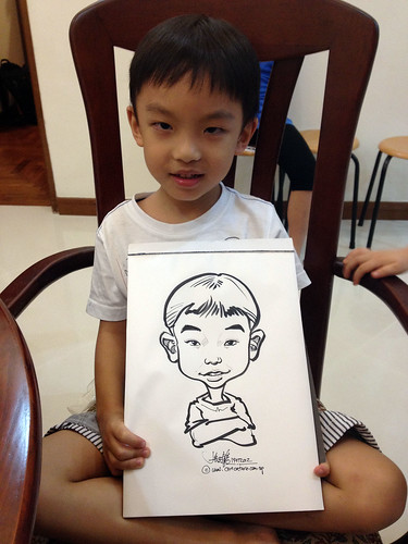 caricature live sketching for birthday party 14072012 - 3