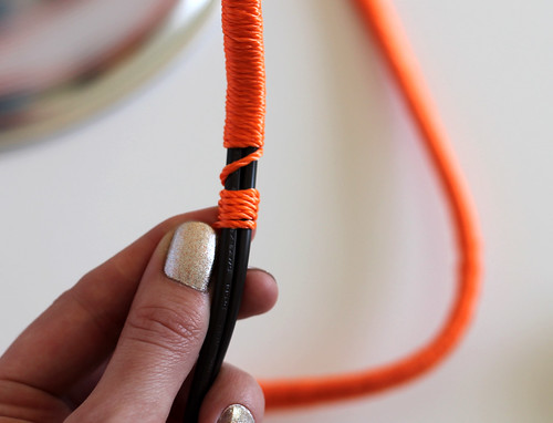 DIY Neon Wrapped Lamp Cord