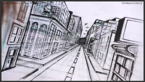 learn how to draw city buildings in perspective 042