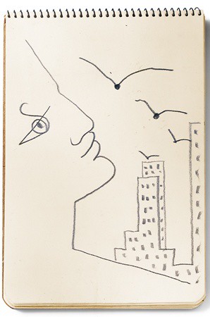 jean-cocteau-sketch-from-his-arrival-in-new-york