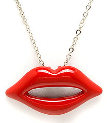Your Fashion Jewellery - Red Lips Pendant Necklace