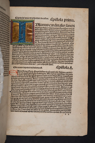 Illuminated initial in Pius II, Pont. Max.: Epistolae familiares