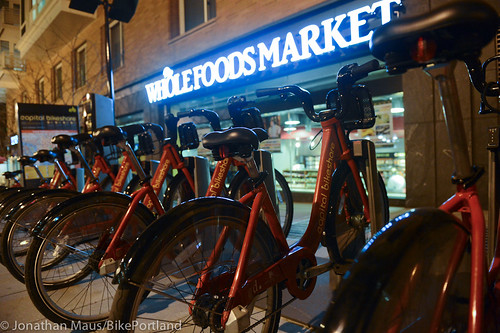 Bikeshare station at Whole Foods