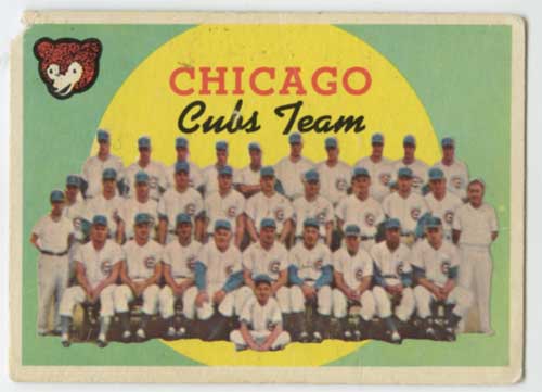 1959 Topps Chicago Cubs Team Card