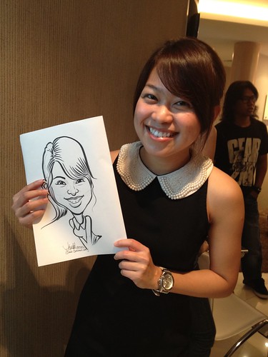 caricature live sketching for Orchard Scotts Dental for Miss Universe Singapore - 7